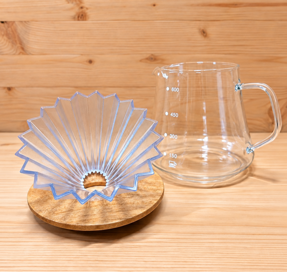 Origami Air S plástico + Origami dripper madera