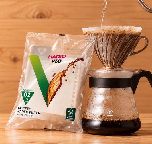 Hario V60 Filtro Papel 02 Blanqueado (100uds) - Bolsa