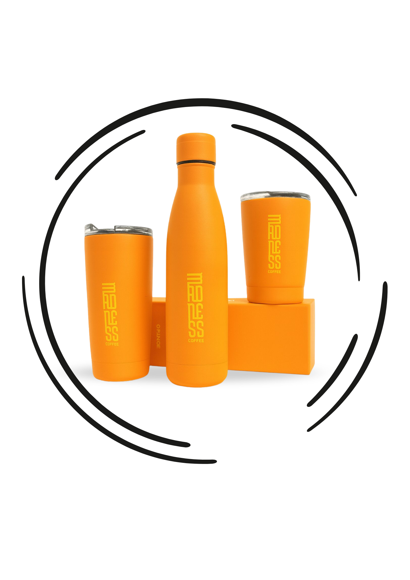 Botella TERMO Madness Coffee 500ml NARANJA